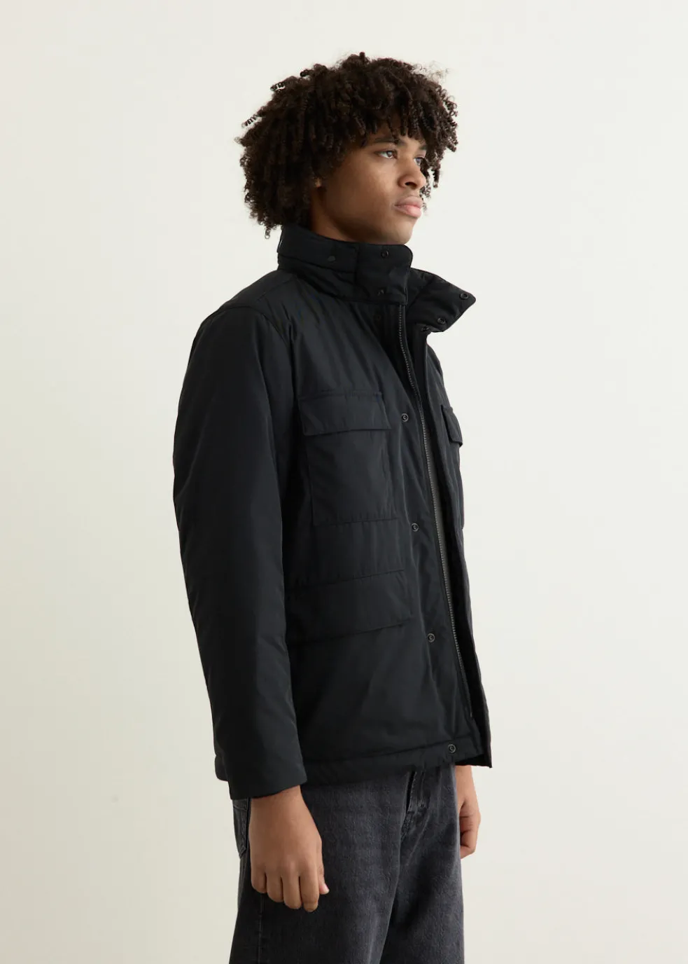 Padded Micro Twill Field Jacket