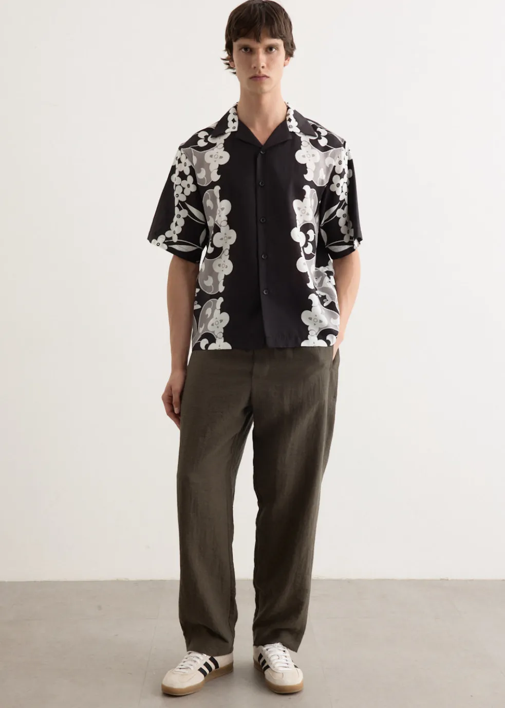 Paradise Floral Silk Camp Collar Shirt