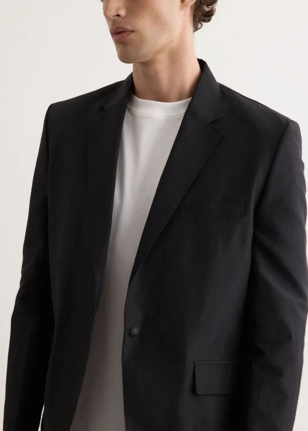 Polyester Ramie Poplin Tailored Jacket