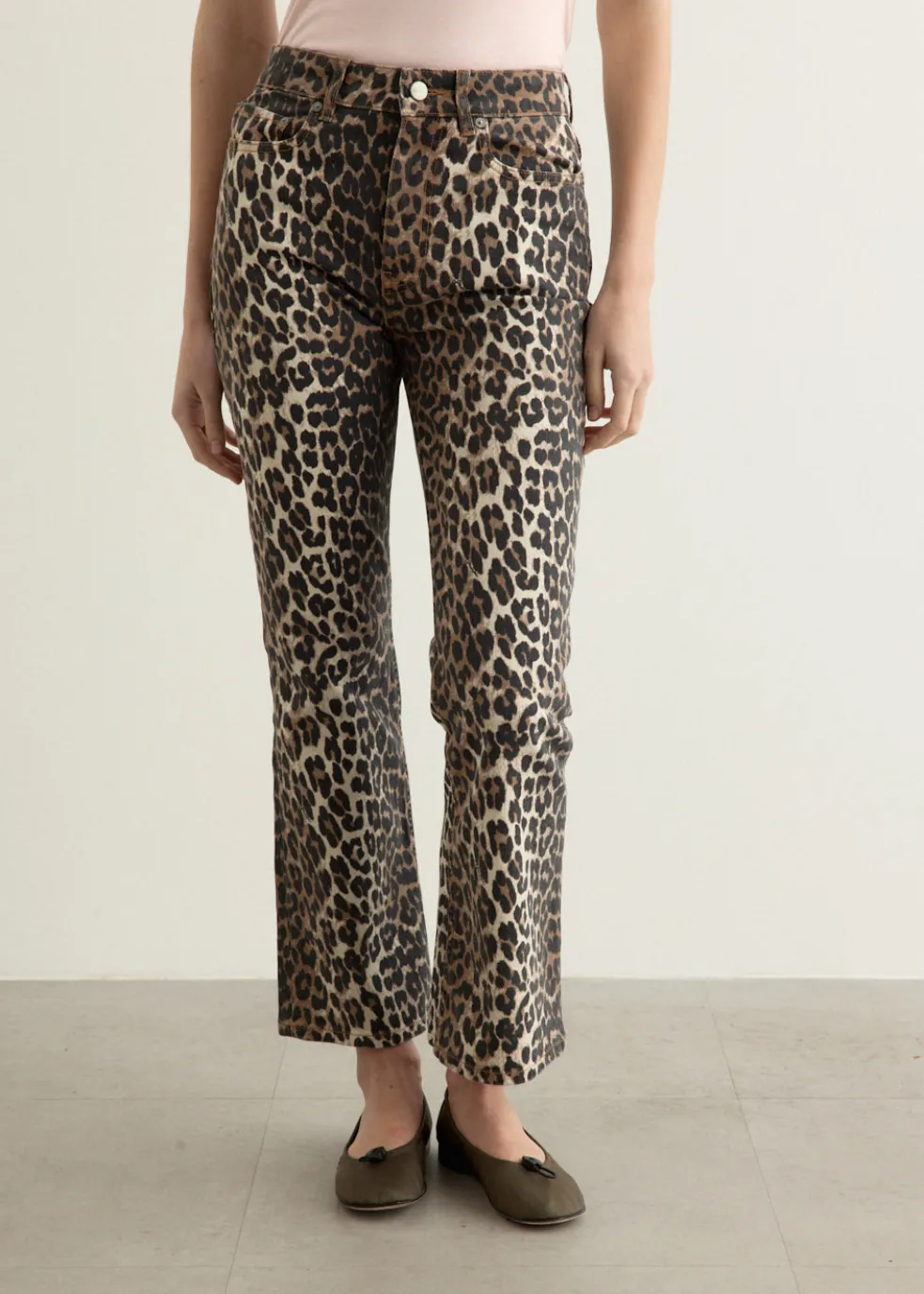 Print Denim Betzy Cropped Jeans