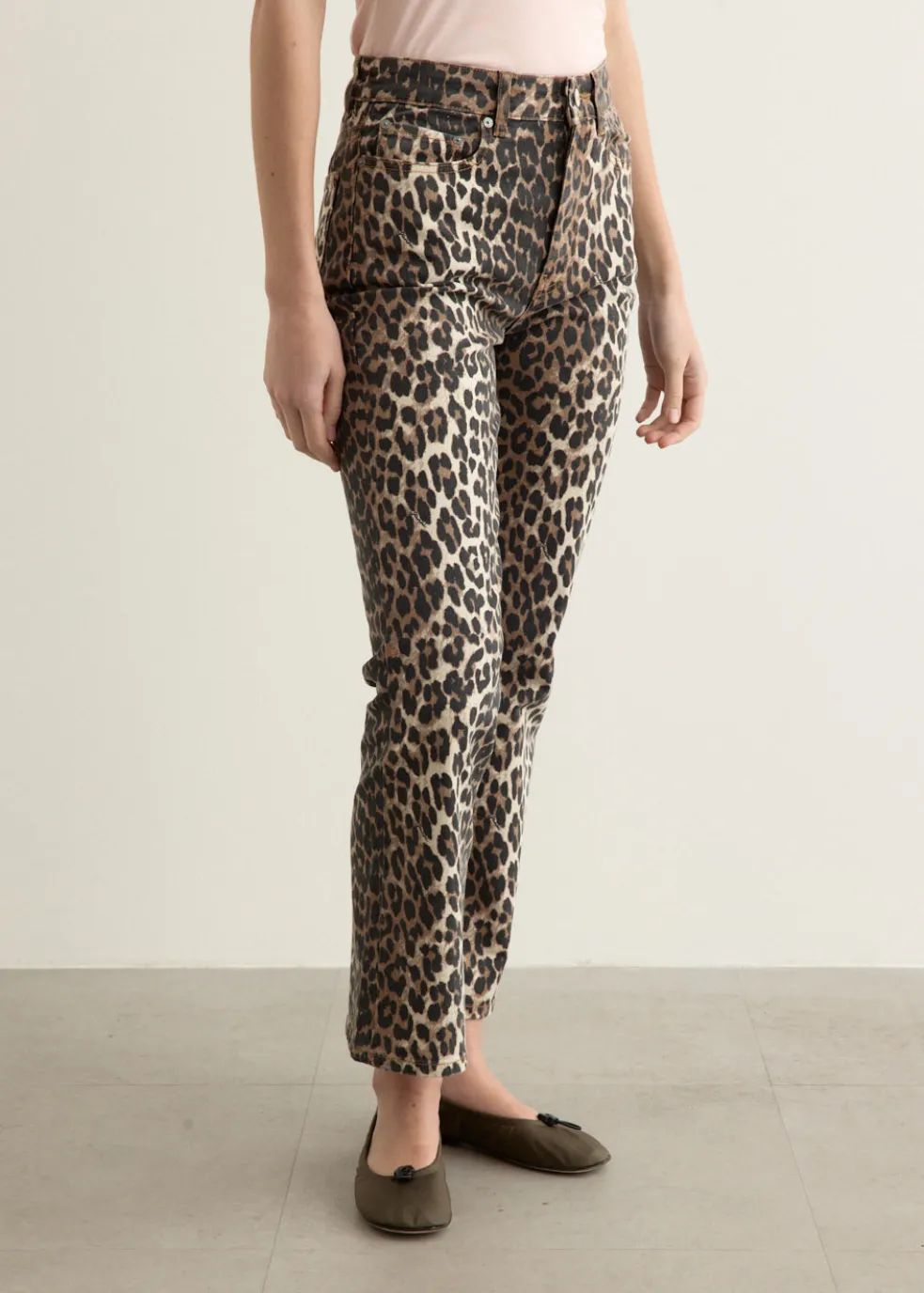 Print Denim Betzy Cropped Jeans