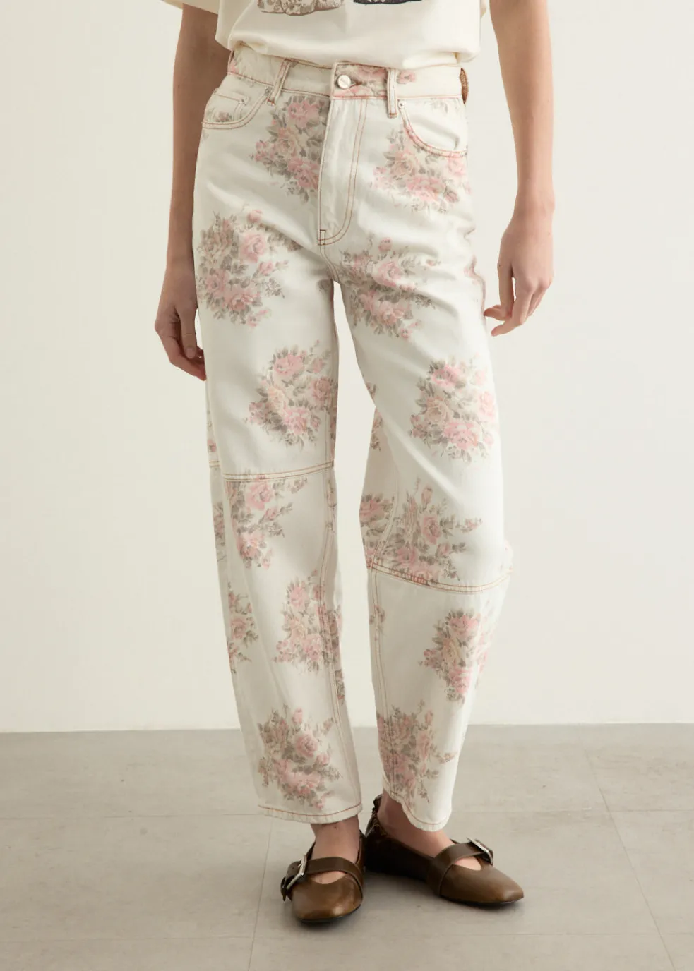 Print Denim Stary Jeans