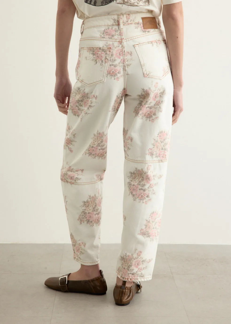 Print Denim Stary Jeans