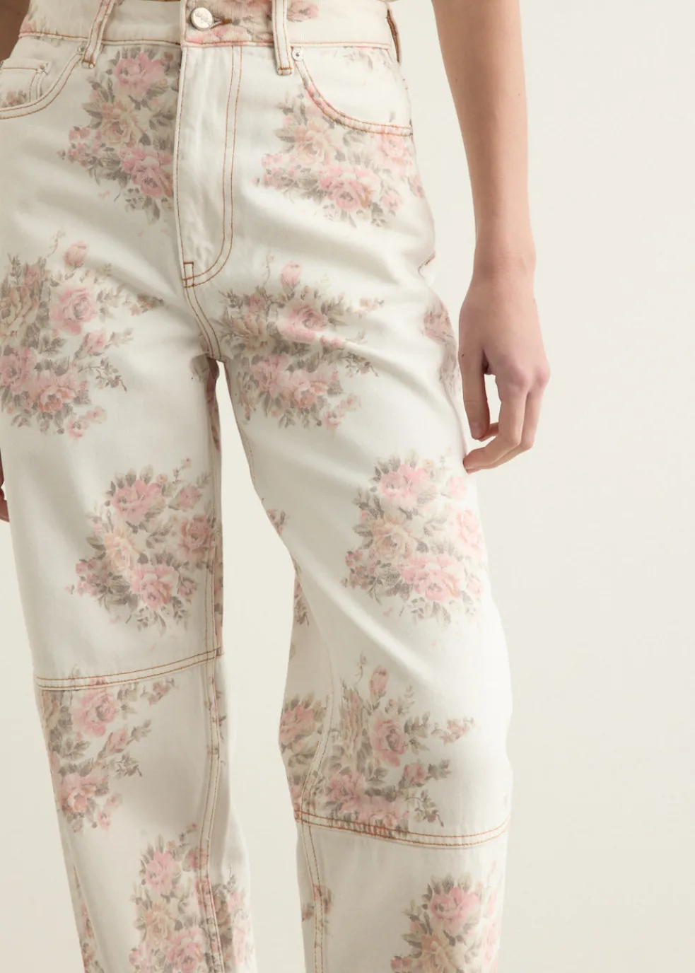 Print Denim Stary Jeans