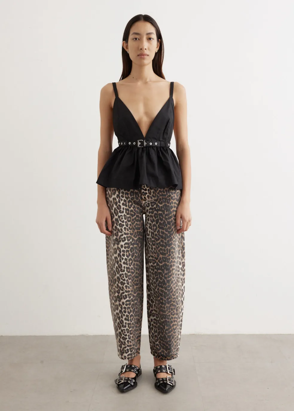 Print Denim Stary Jeans