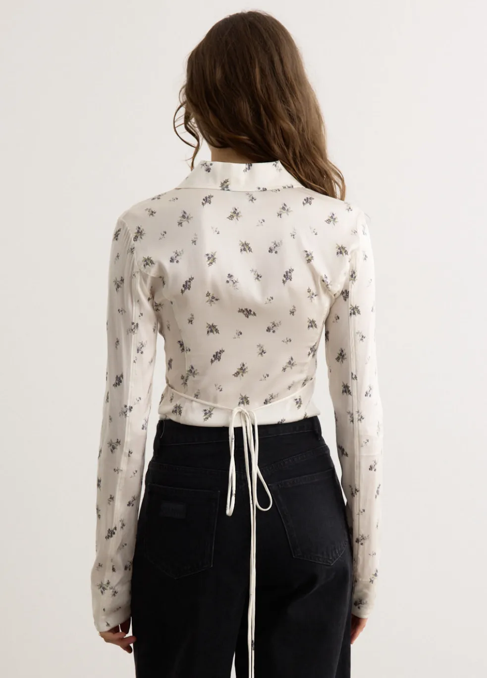 Printed Satin Button Down Bodystocking