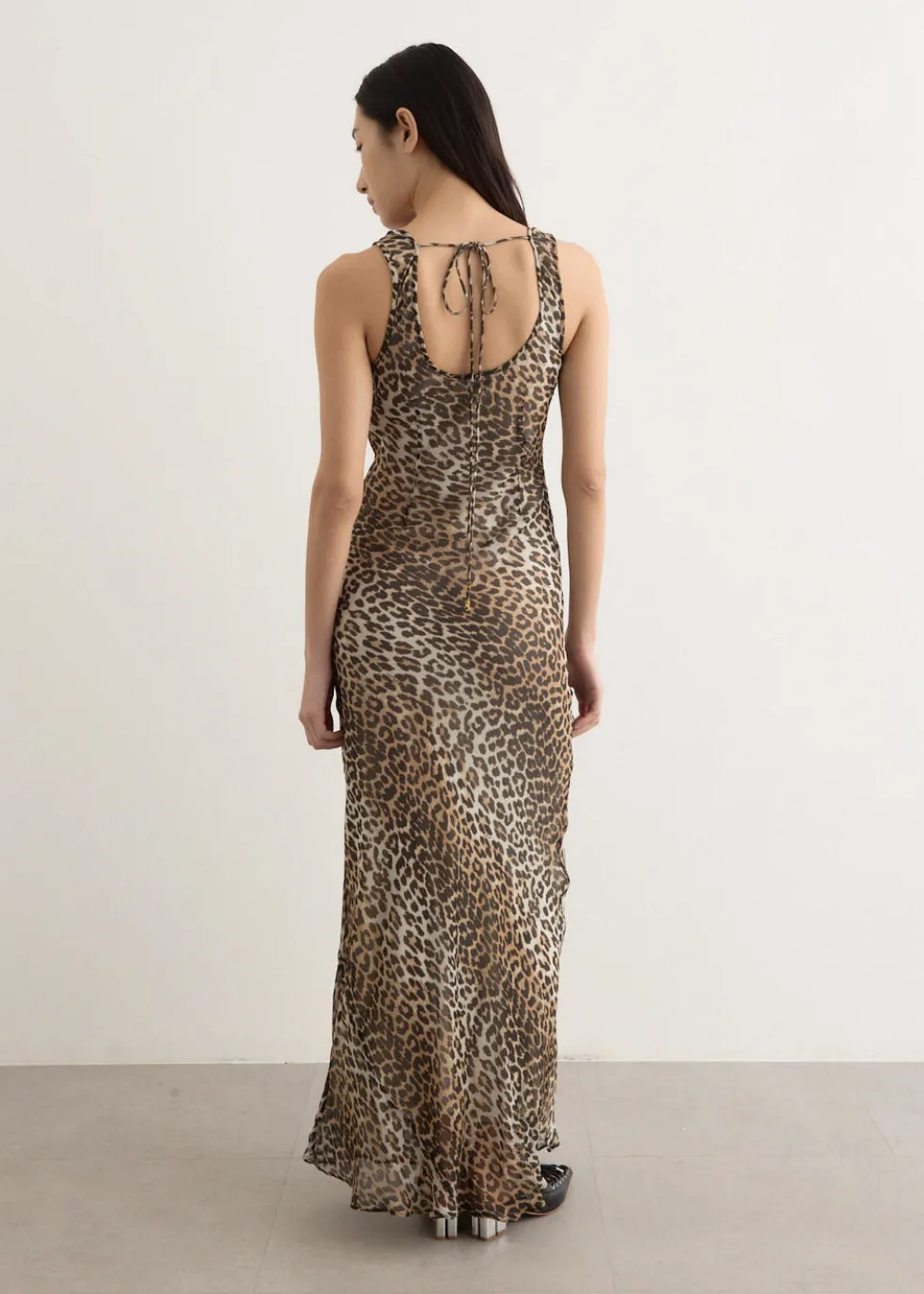 Printed Viscose Chiffon Maxi Dress