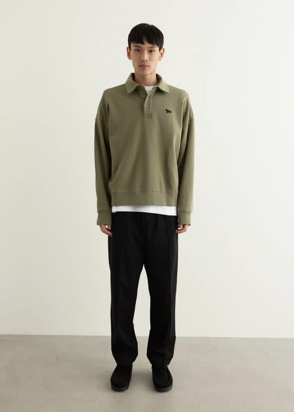 Profile Fox Oversize Polo Sweatshirt