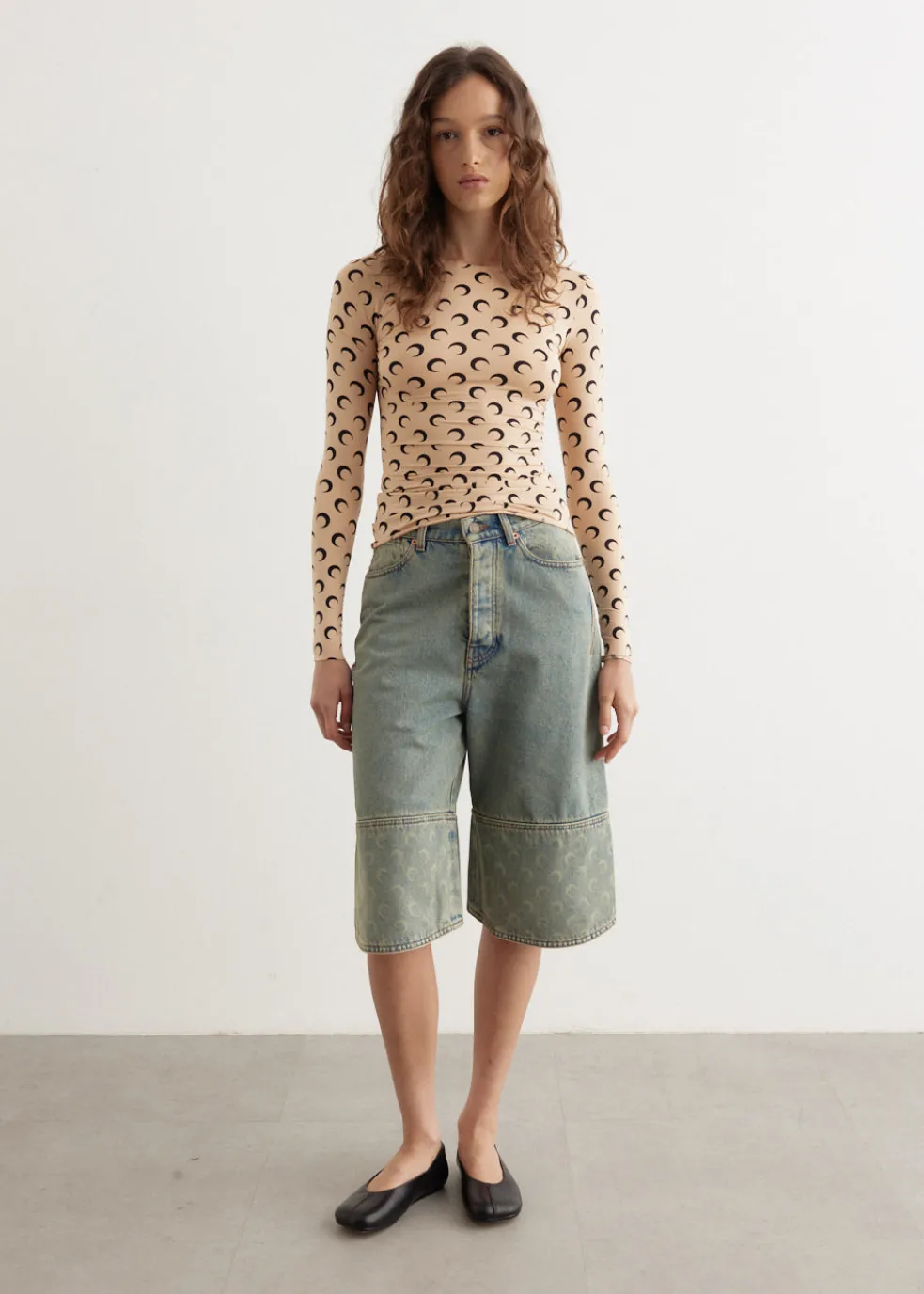 Recycled Moon Jersey Crewneck Top