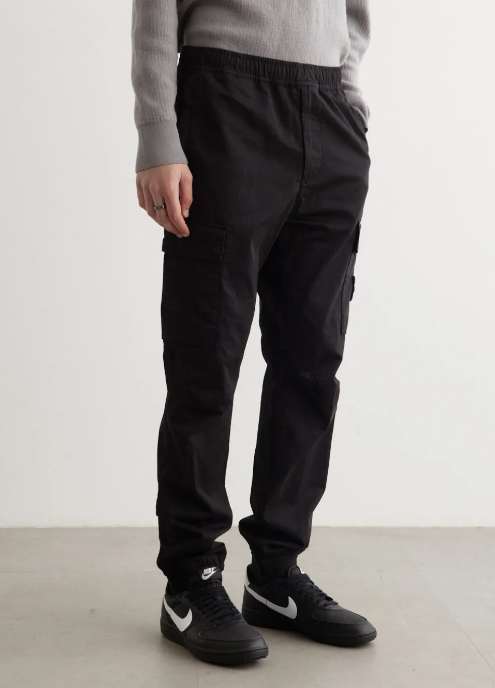 Regular Fit Tapered Stretch Cotton Cargo