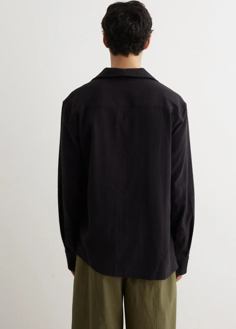 Requiem Seersucker Camp Collar Shirt