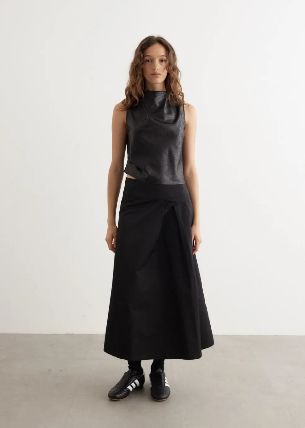 Rhone Pleated Midi Skirt