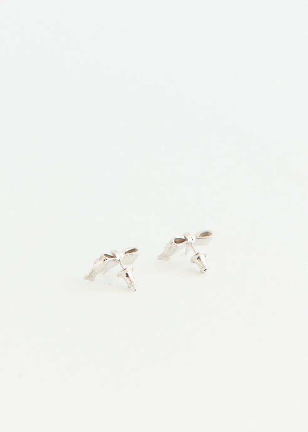 Ribbon Stud Earrings Medium