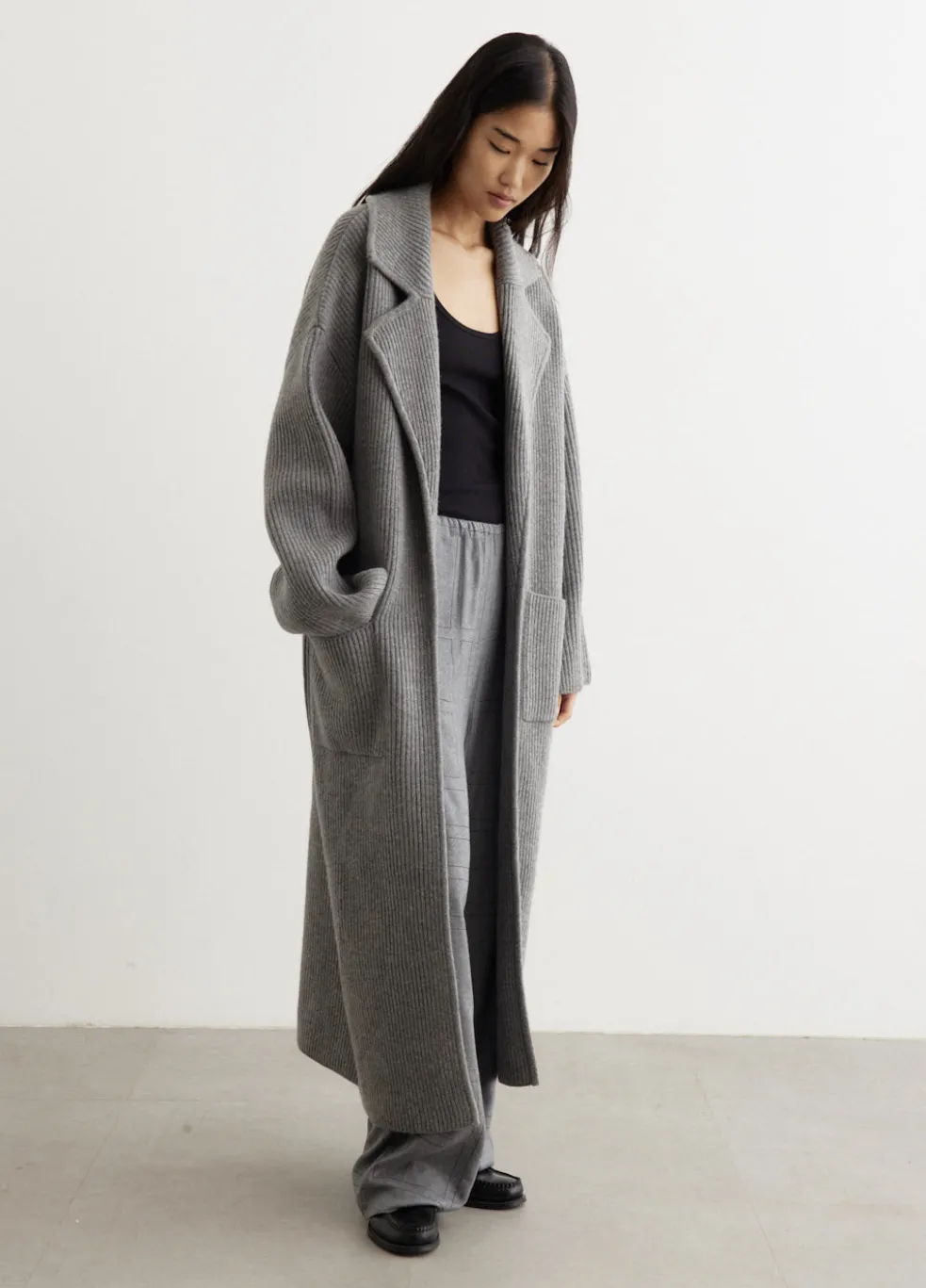 Rib-Knit Cardi Coat