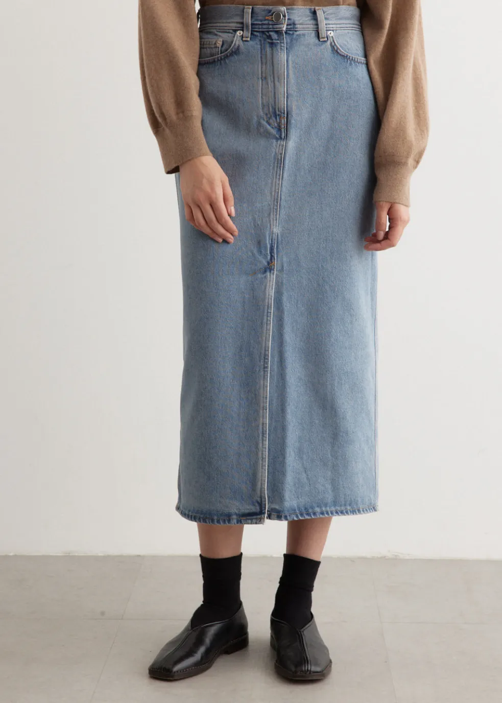 Rona Long Denim Skirt