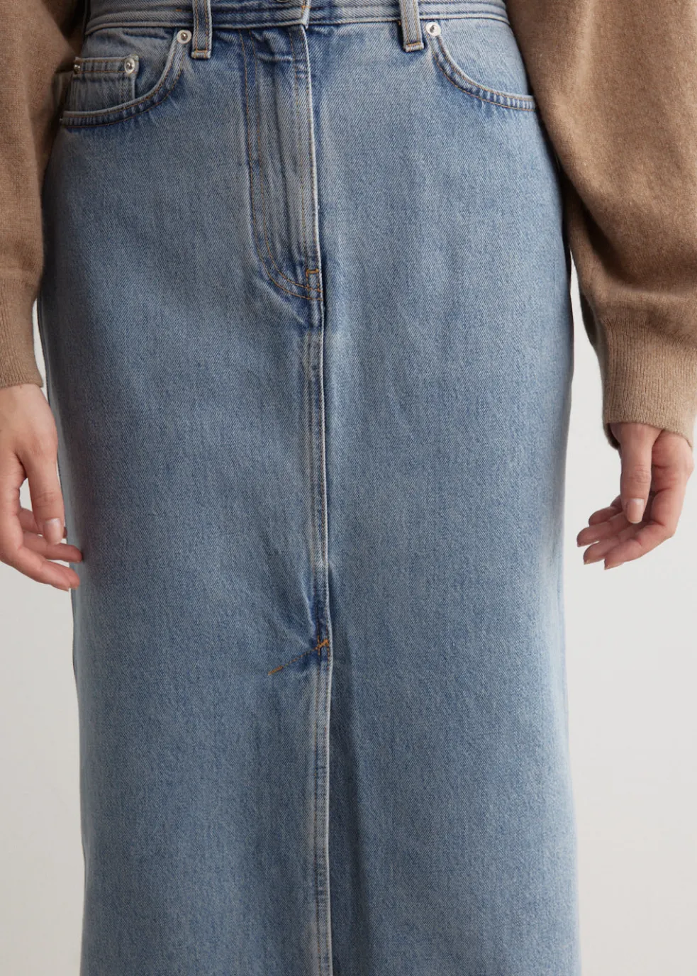 Rona Long Denim Skirt
