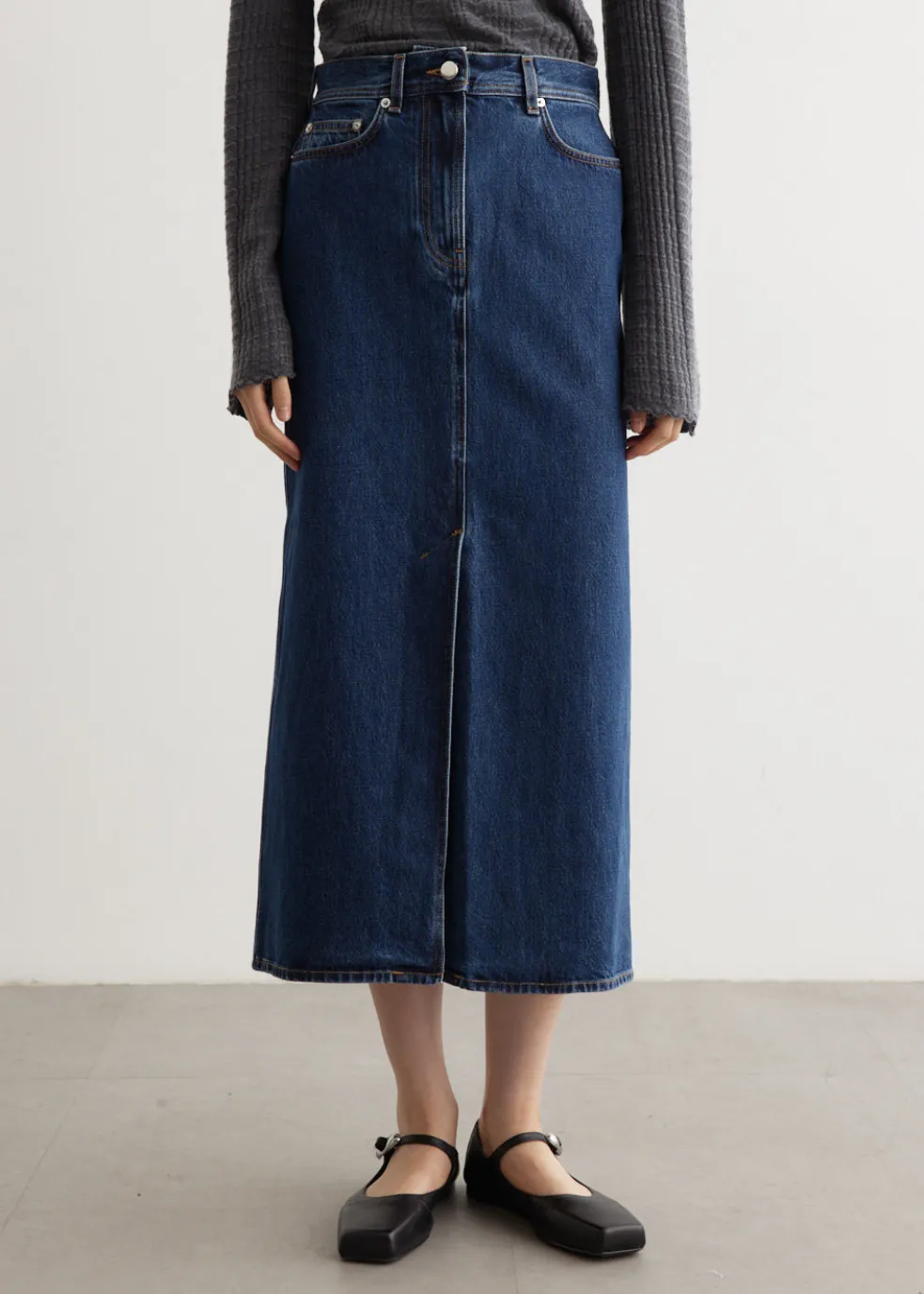 Rona Long Denim Skirt