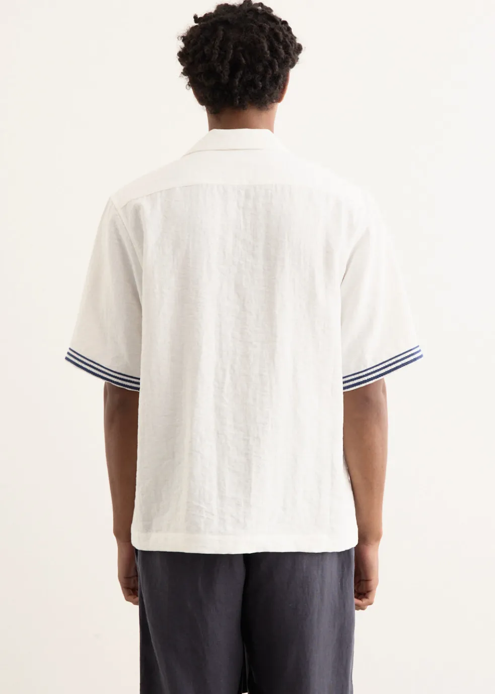 Rope Embroidery Camp Collar Shirt