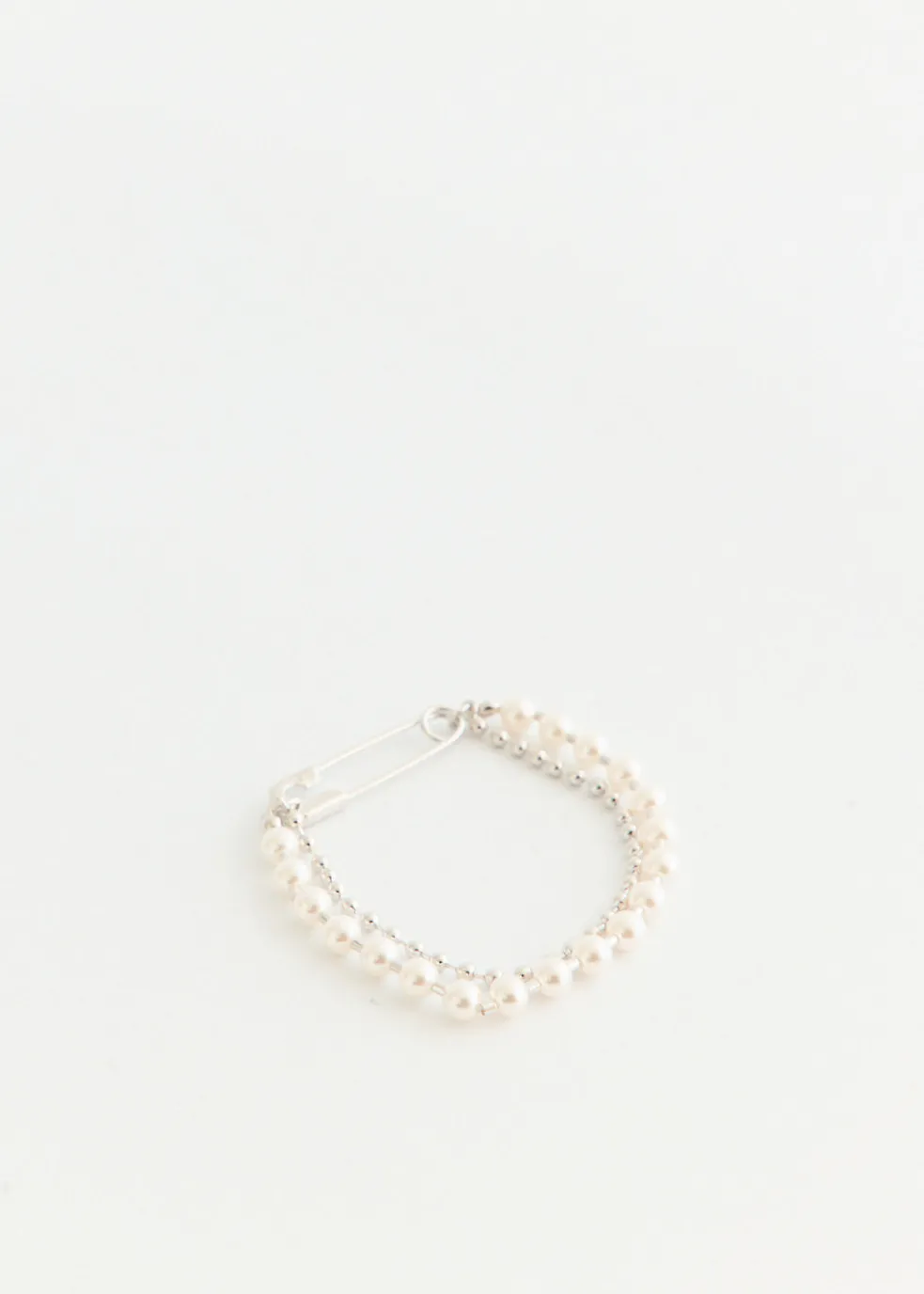 Safety Pin Pearl Bracelet
