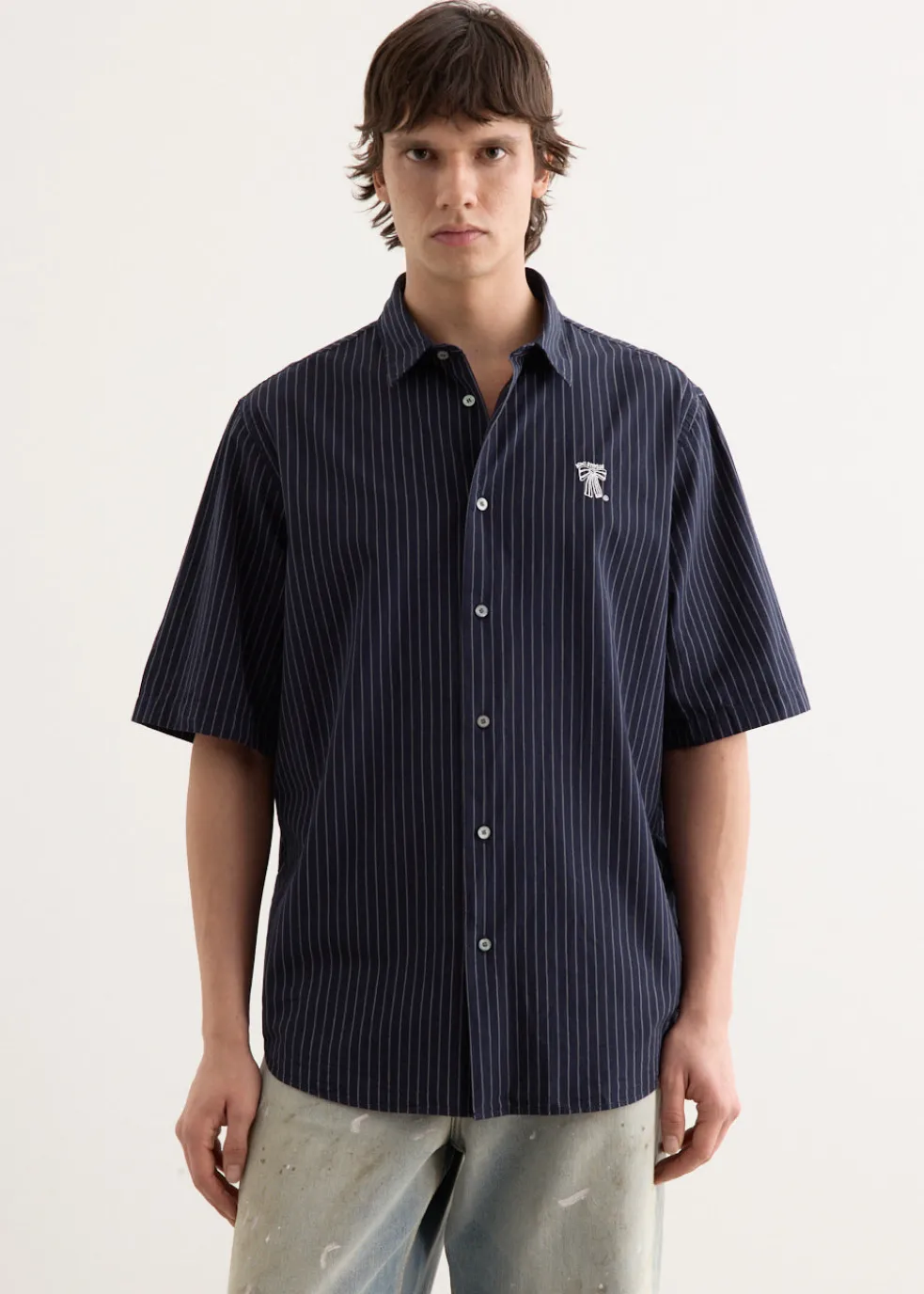 Sarow SS Poplin Stripe Shirt