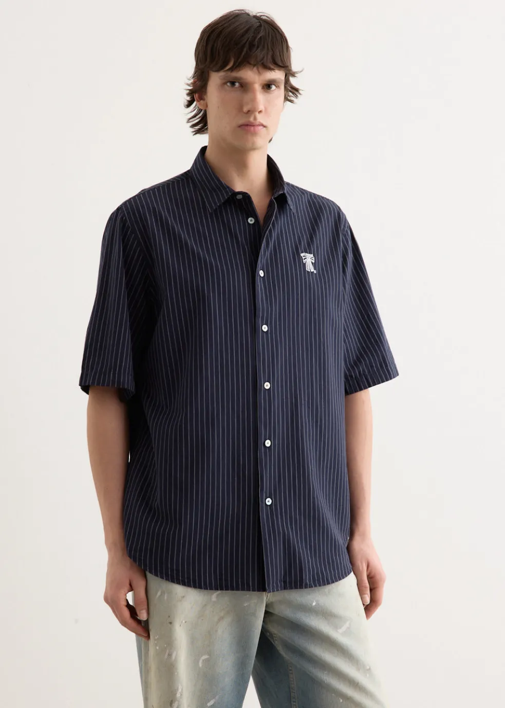 Sarow SS Poplin Stripe Shirt