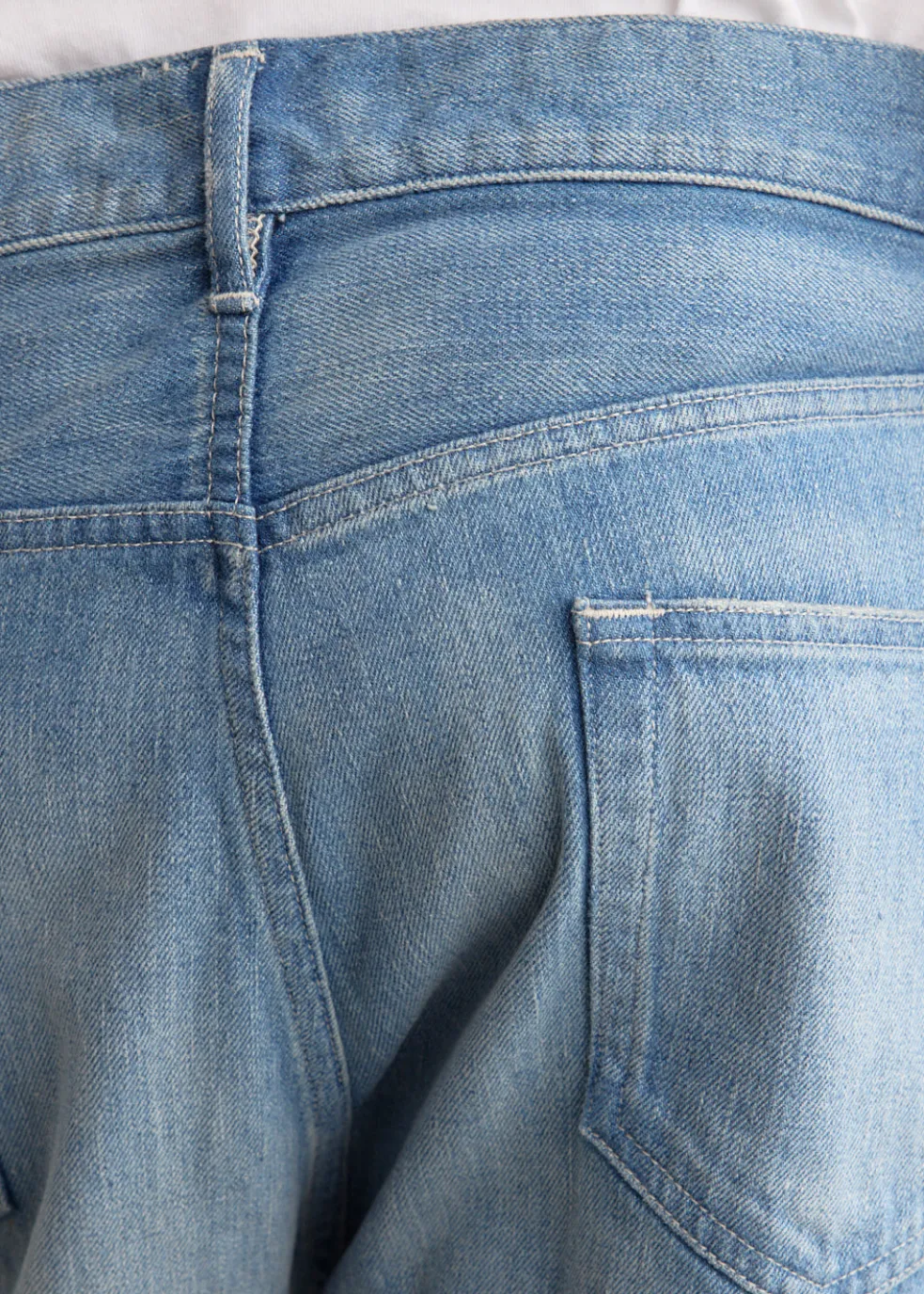 Selvedge Faded Light Denim Pants
