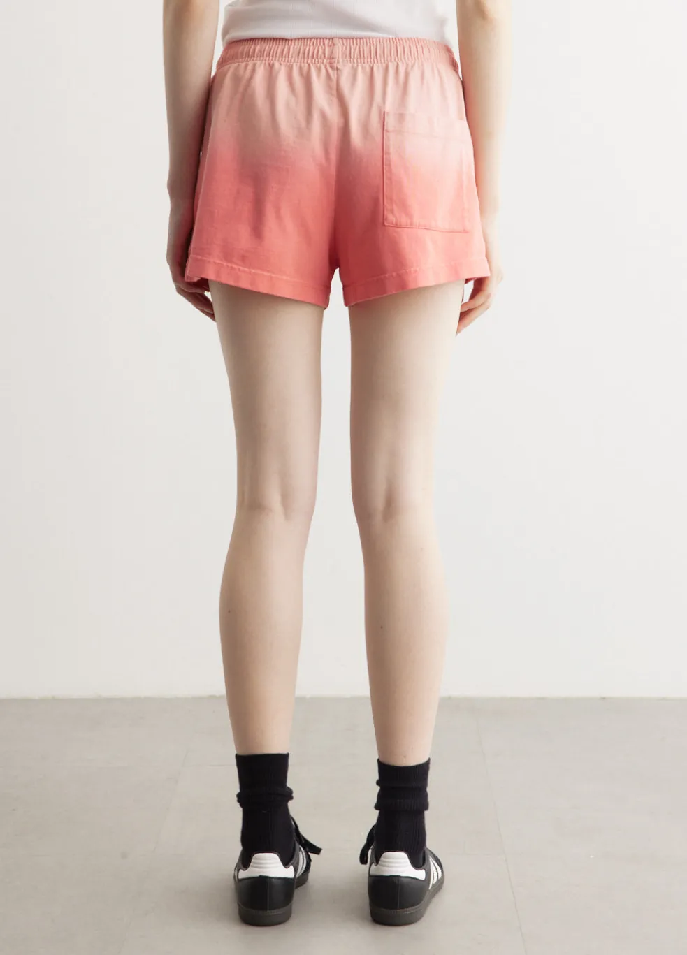 Serif Logo Embroidered Disco Shorts