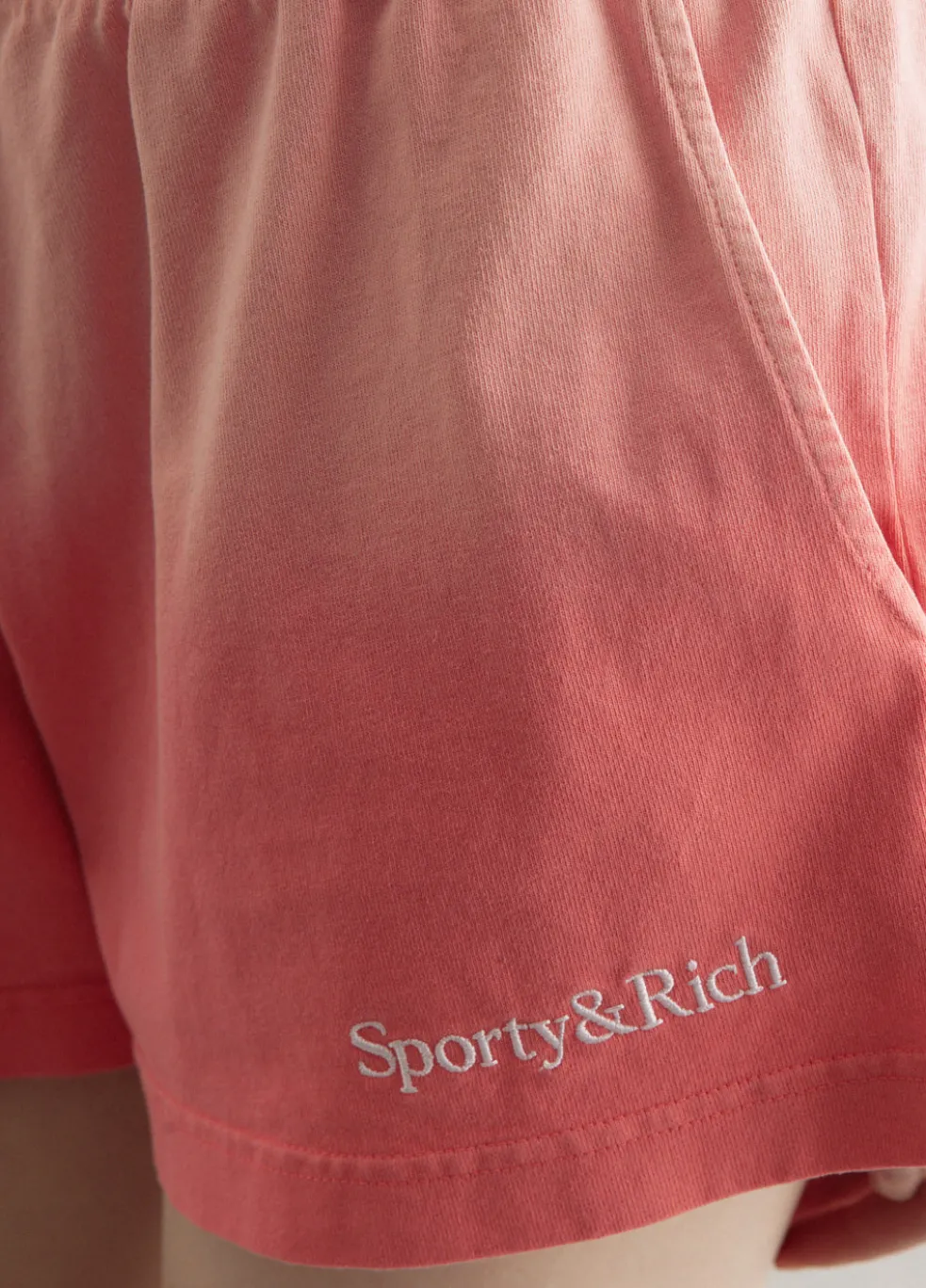 Serif Logo Embroidered Disco Shorts