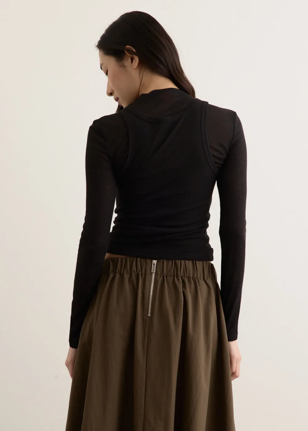 Shade Double Layer Long Sleeve Top