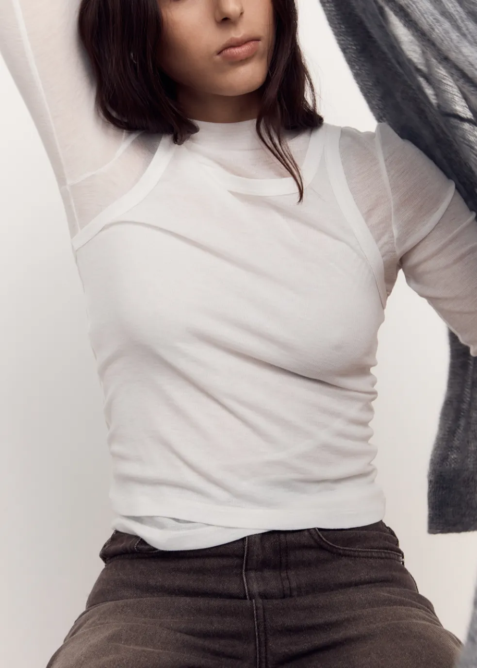 Shade Double Layer Long Sleeve Top