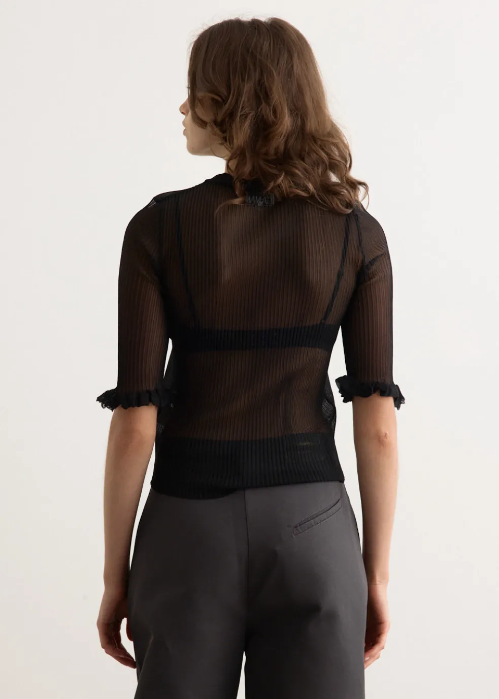 Sheer Jacquard Top