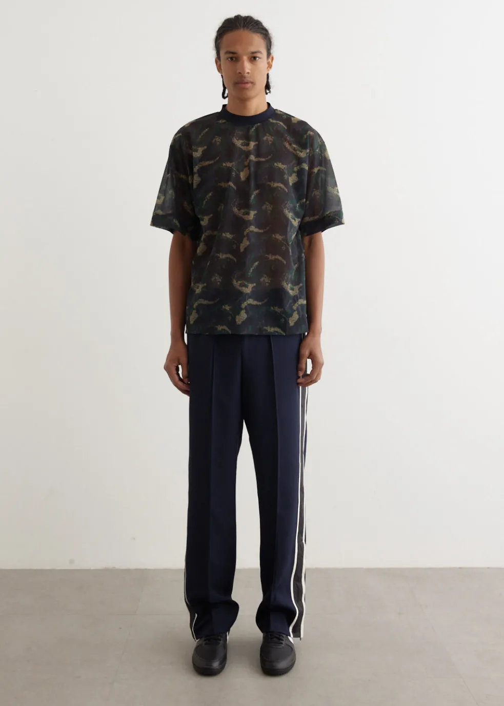 Sheer Jersey Print T-Shirt