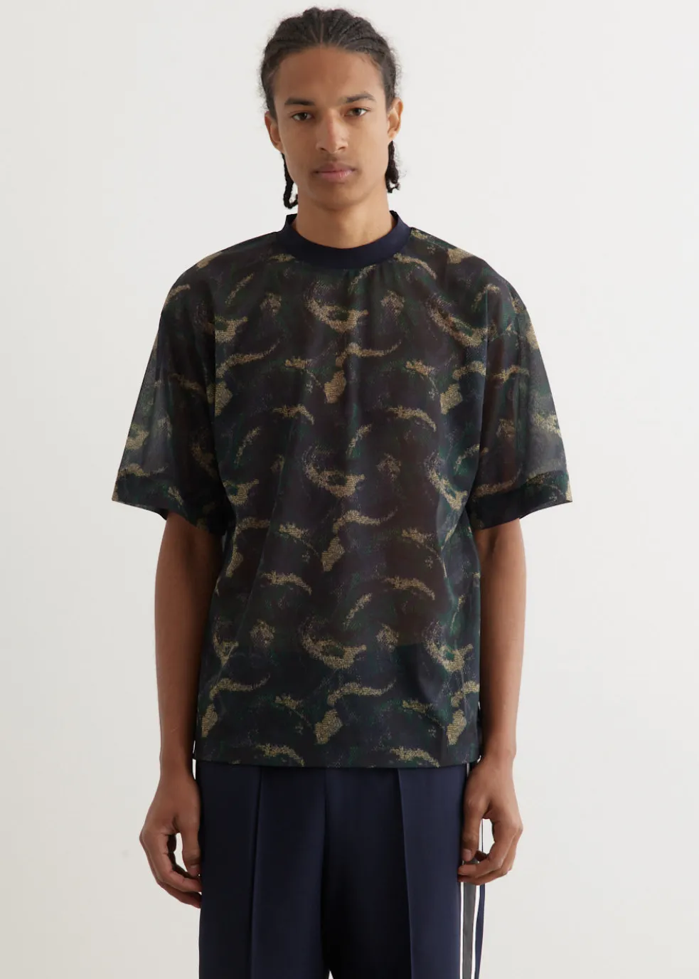 Sheer Jersey Print T-Shirt