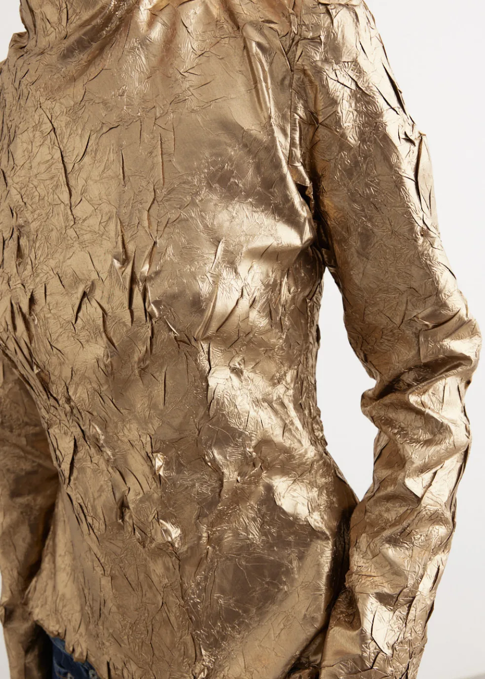 Shibori Pleat Back Cutout Top