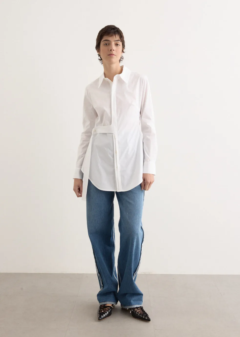 Shirt With Strap Detail