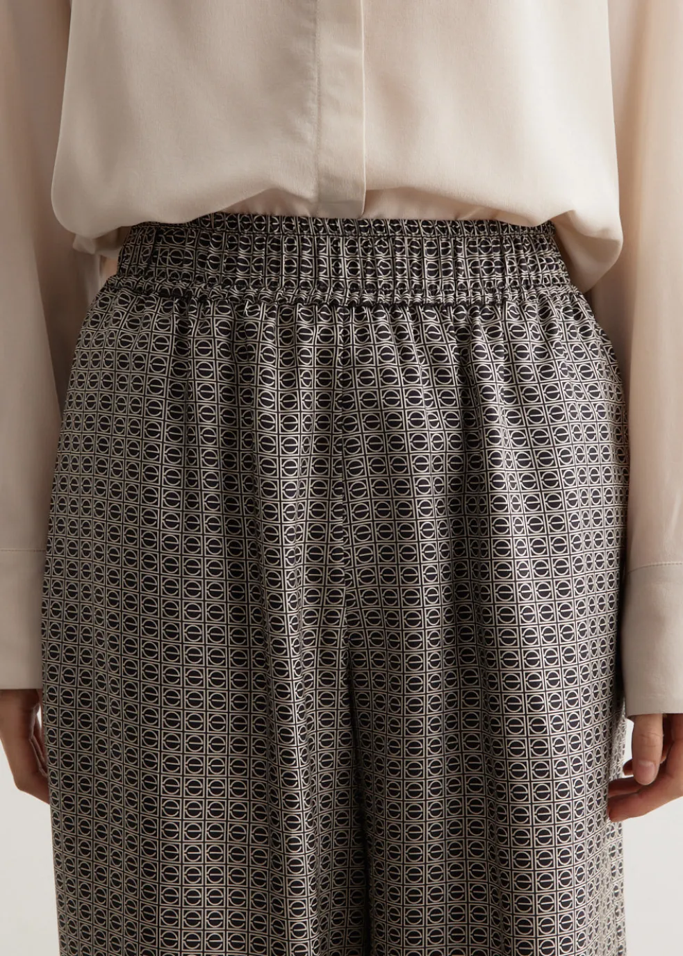 Signat Silk Gathered Pants