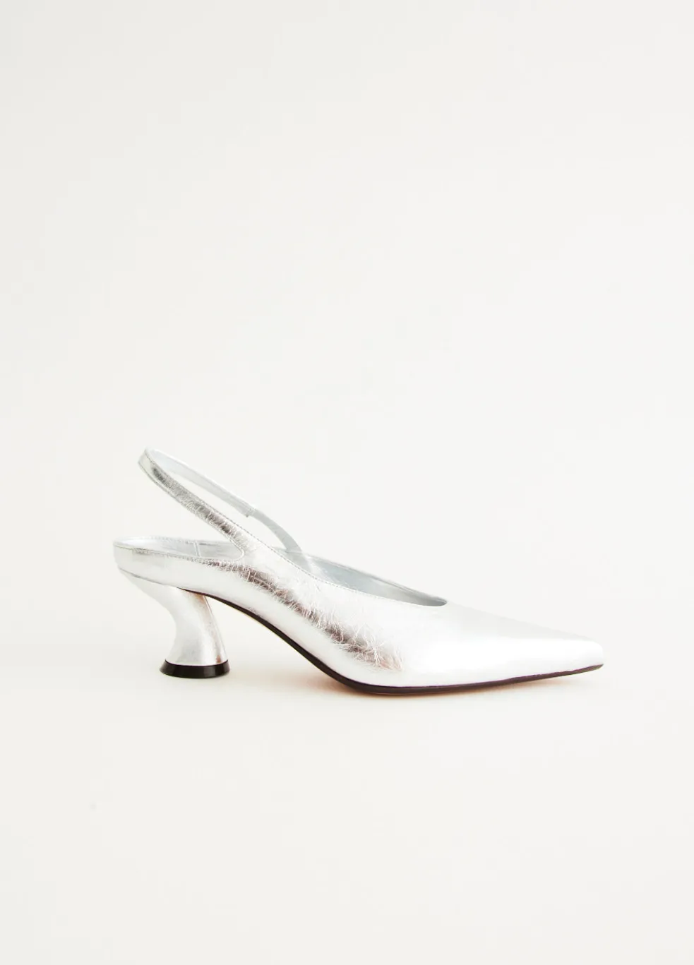 Silver Heeled Slingbacks