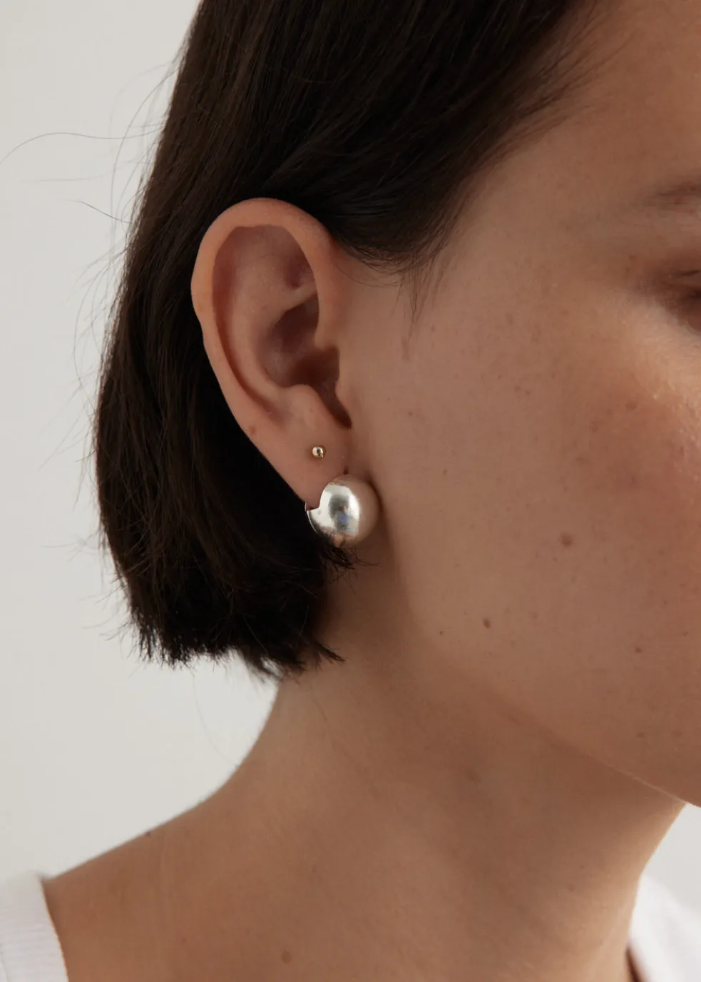 Silver Sphere earrings