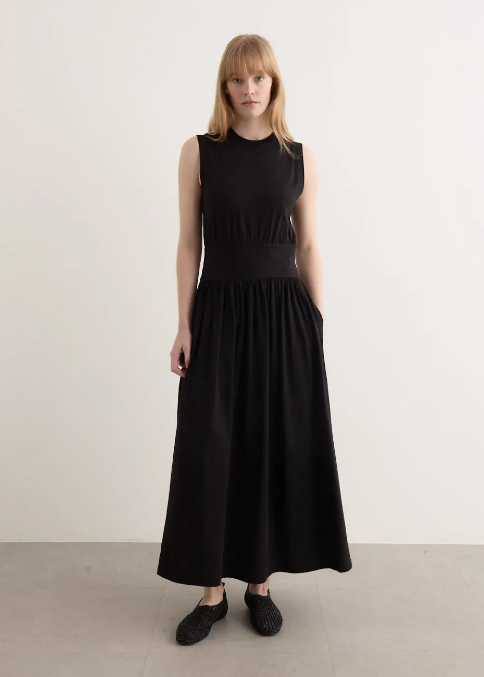 Sleeveless Cotton T-Shirt Dress