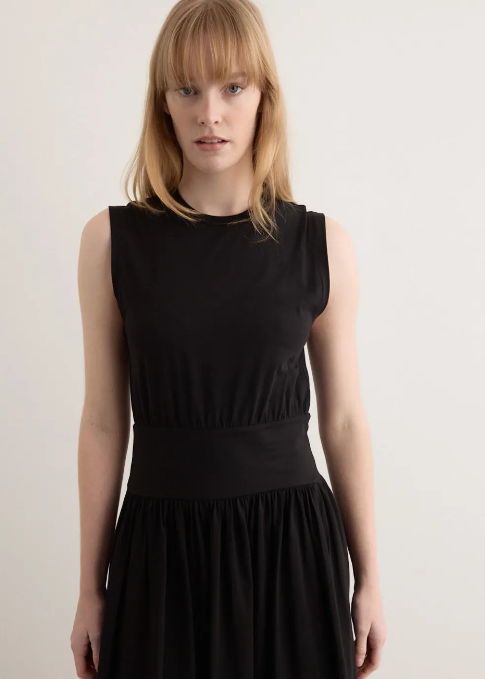 Sleeveless Cotton T-Shirt Dress