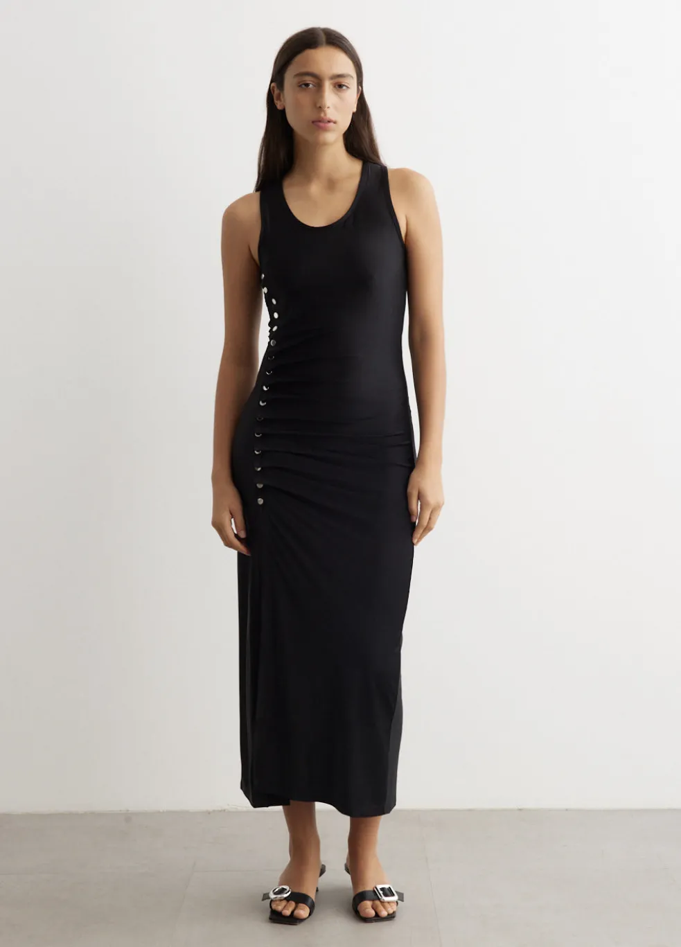 Sleeveless Robe Dress