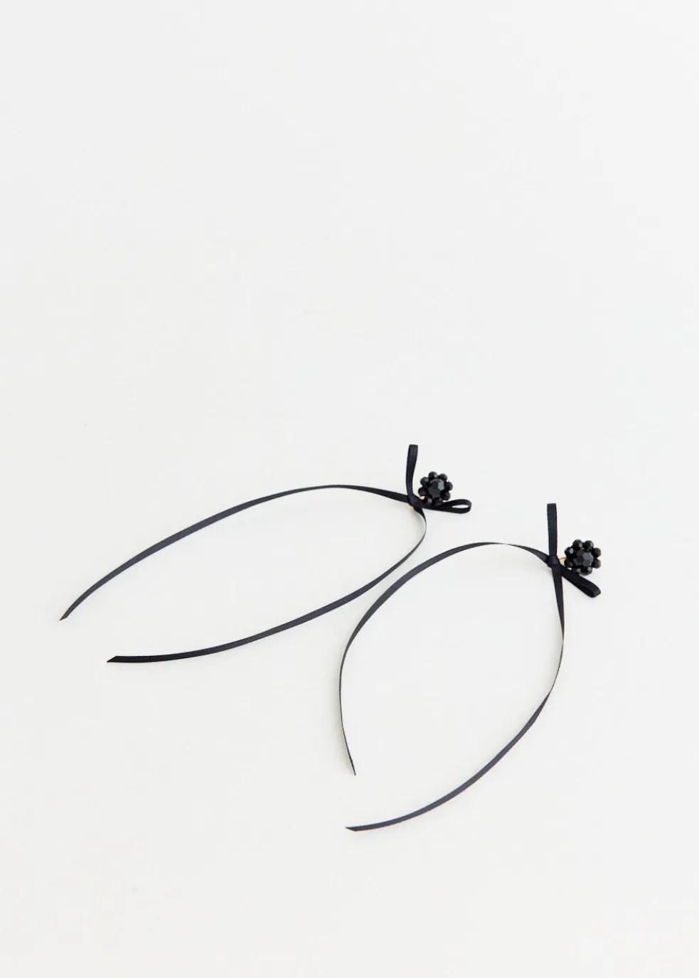 Slim Bow Ribbon Stud Earrings