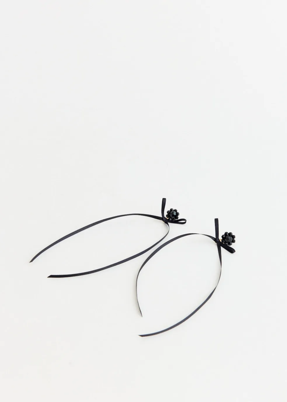 Slim Bow Ribbon Stud Earrings