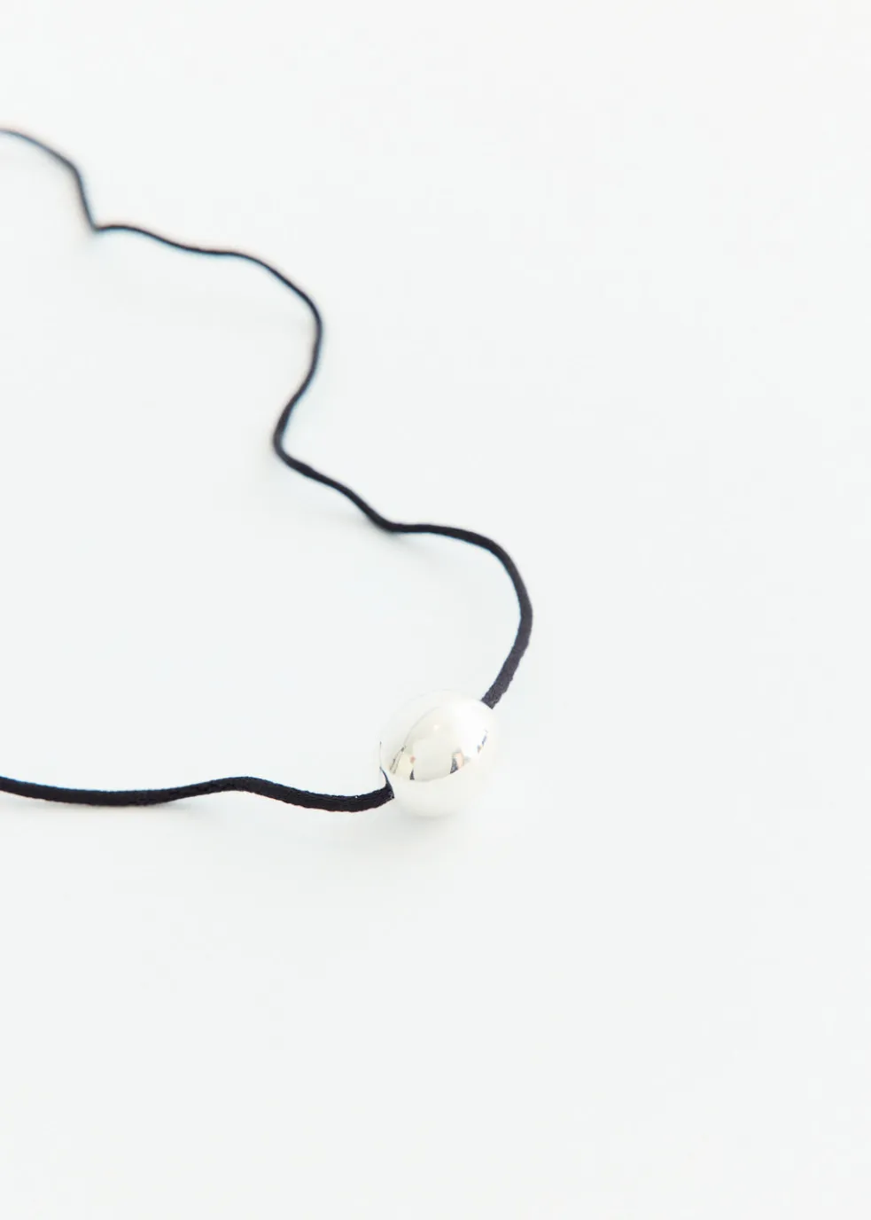 Small Silver Ellipse Necklace