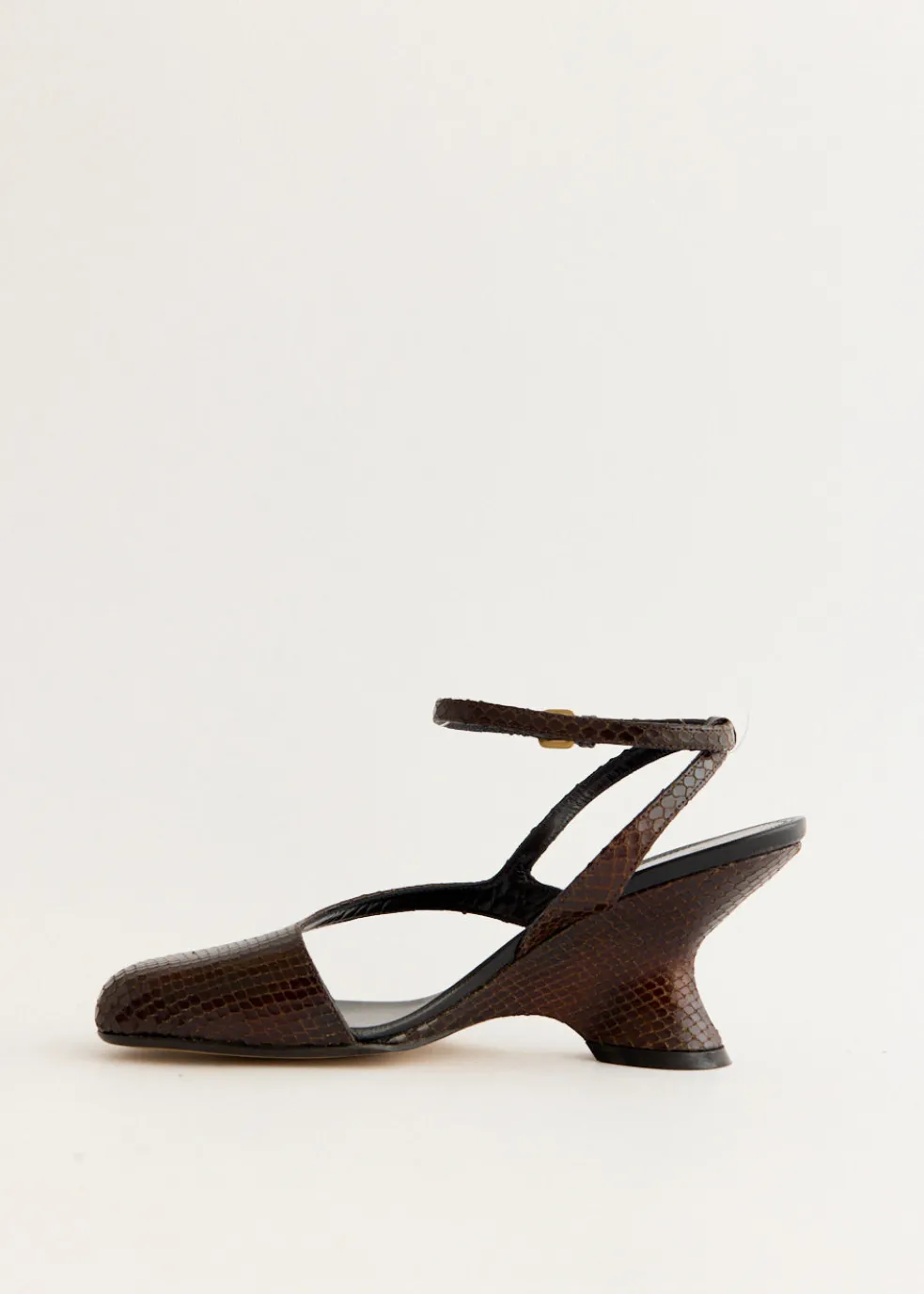 Snake-Effect Wedge Heels