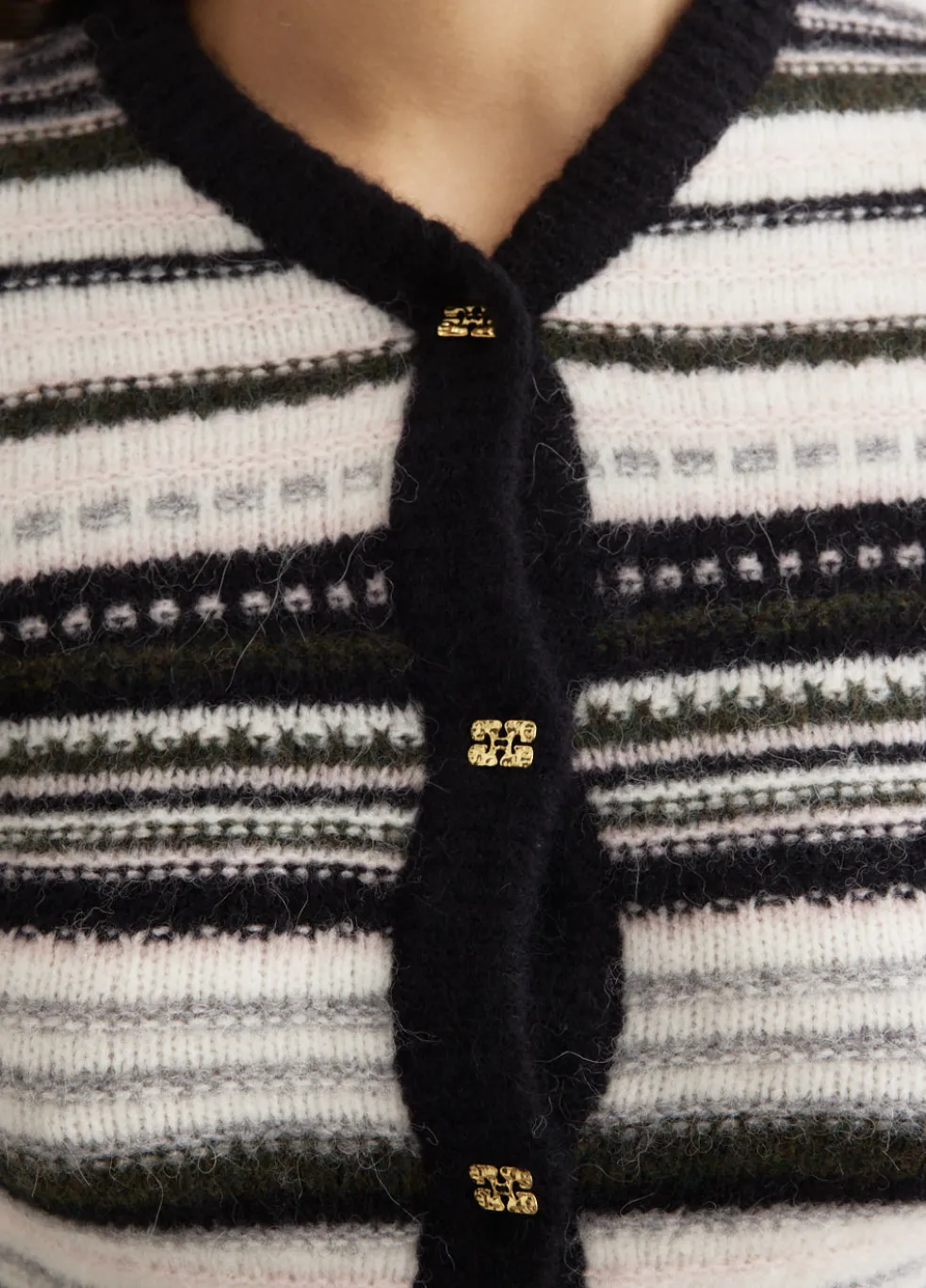 Soft Wool Stripe Cardigan