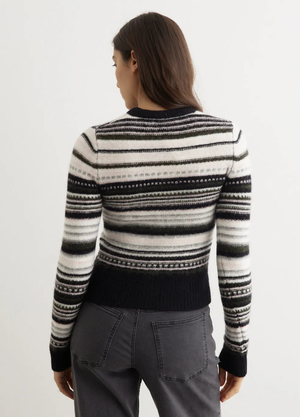 Soft Wool Stripe Cardigan
