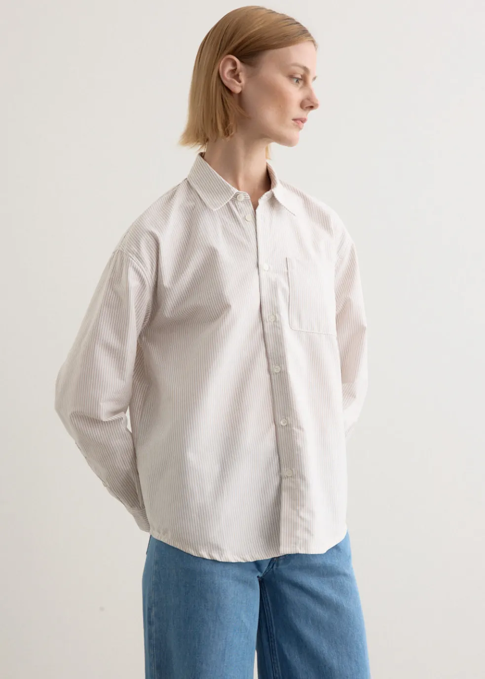 Sophia Button Down Logo Shirt