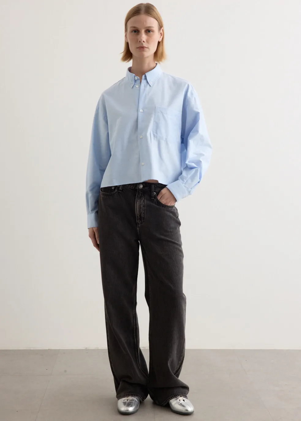 Sophia Button Down Logo Shirt