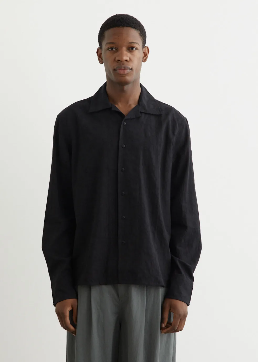 Soulsonic Long Sleeve Camp Collar Shirt